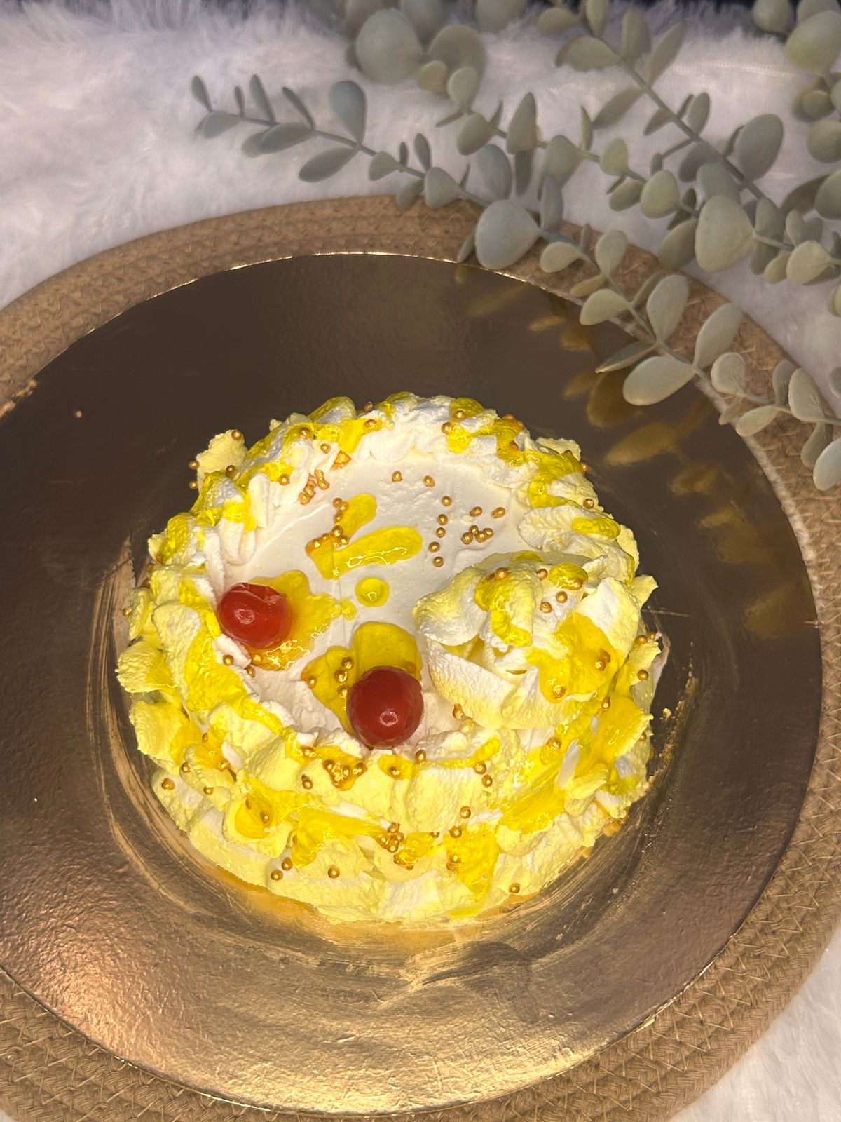Pineapple cake 🎂 Eggless 